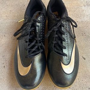 Niki Lunar Vapor Ultrafly Men's Baseball Cleats SIZE 11 black/gold AO7946-013